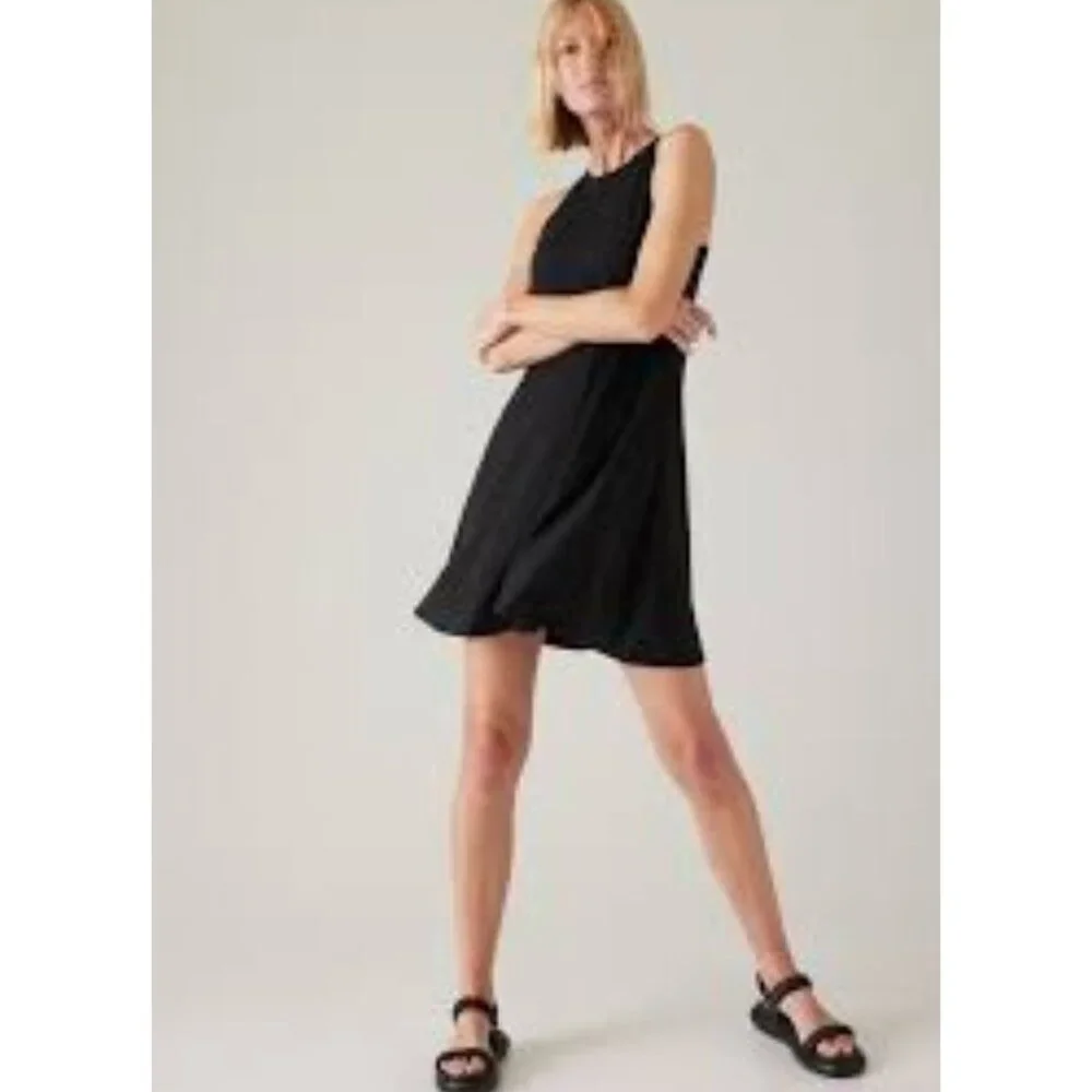 Athleta Women Black Athletic Dress size Medium pickleball athleisure Sports